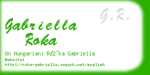 gabriella roka business card